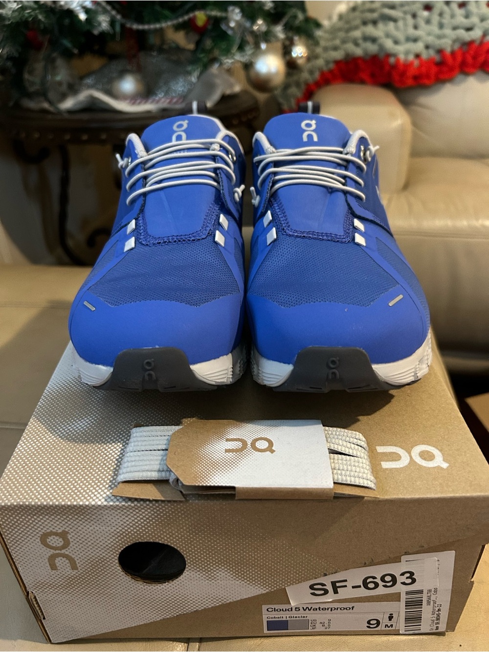 On Running Cloud 5 Waterproof Men's Running Shoes - Blue